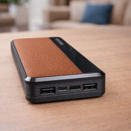 Портативний зарядний пристрій-повербанк УМБ Power Bank 20000 mAh Коричневий