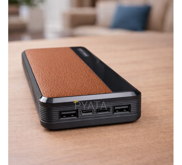 Портативний зарядний пристрій-повербанк УМБ Power Bank 20000 mAh Коричневий