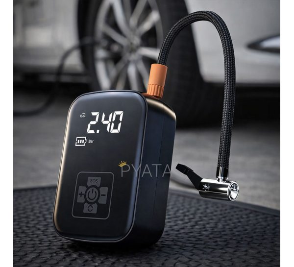 Портативный аккумуляторный компрессор с цифровым дисплеем 150 PSI 3600mAh(509/3463)