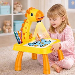 Дитячий стіл проектор для малювання з підсвічуванням, Жовтий (509/3459)