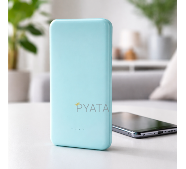 Портативний зарядний пристрій-повербанк УМБ Power Bank 10000 mAh Блакитний