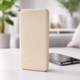 Портативний зарядний пристрій-повербанк УМБ Power Bank 10000 mAh Бежевий