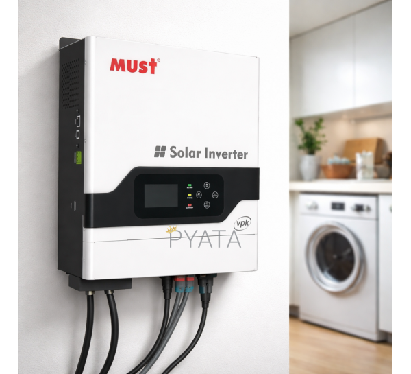 Гібридний настінний інвертор MUST PV18-3024 ECO, 3400W, 24V (ISML)