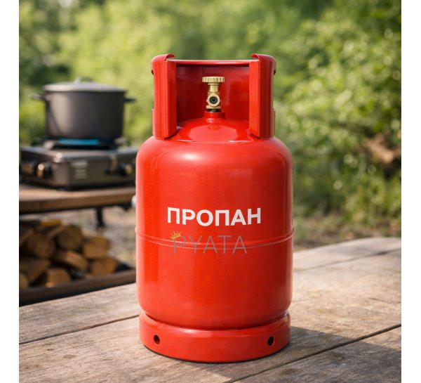 Газовий побутовий балон 27 л для транспортування та зберігання зрідженого газу пропан, Червоний