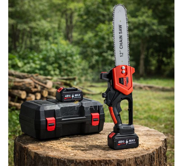 Пила аккумуляторная цепная Electric saw 12" с 2 аккумуляторами в кейсе (205/4234).