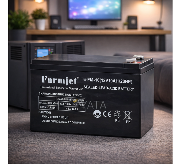 Акумулятор свинцево-кислотний Farmjet 6-FM-8 12V (10Ah) 20HR (MOM)