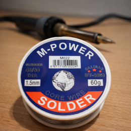Припій паяльний в котушці M-Power DT-4060 1,5мм, 60г 40/60 DIA
