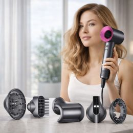 Фен для волосся з 5 магнітними насадками та інтелектуальним контролем температури (509/4638)