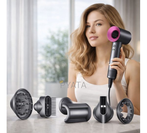 Фен для волосся з 5 магнітними насадками та інтелектуальним контролем температури (509/4638)