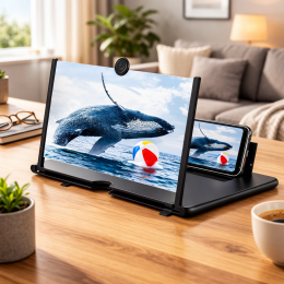 Підставка під телефон, планшет ЗD збільшувальне скло для екрану Enlarged Screen Чорний