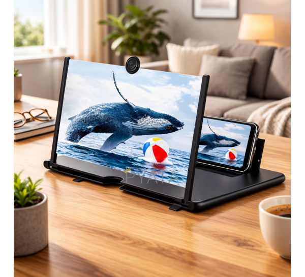 Подставка под телефон, планшет ЗD увеличительное стекло для экрана Enlarged Screen Черный