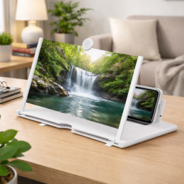 Підставка під телефон, планшет ЗD збільшувальне скло для екрану Enlarged Screen Білий
