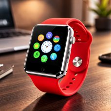 Умные смарт часы Smart watch A1 Android 400 мАч, ожидание до 7 дней, Красный