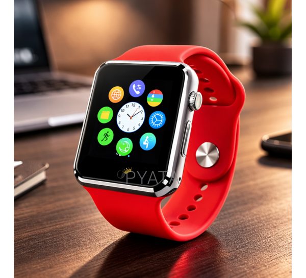 Розумний смарт годинник Smart watch A1 Android 400 мАг, очікування до 7 днів, Червоний