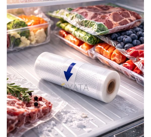 Пакети для вакуматора рифлені, рулон 15 см х 5 м для зберігання та заморозки (JM/7365)