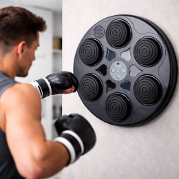 Настінний тренувальний боксерський тренажер з музикою та підсвіткою на 6 мішень (JM/6378)