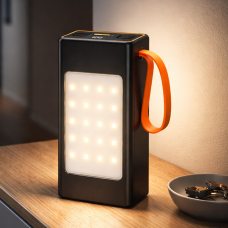 Повербанк 100000 mAh с LED-фонарем и быстрой зарядкой Hoco JA88A 22.5W, Черный (JM/9797)