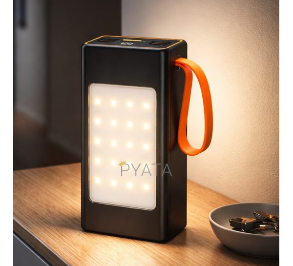 Повербанк 100000 mAh з LED-ліхтариком та швидкою зарядкою Hoco JA88A 22.5W, Чорний (JM/9797)