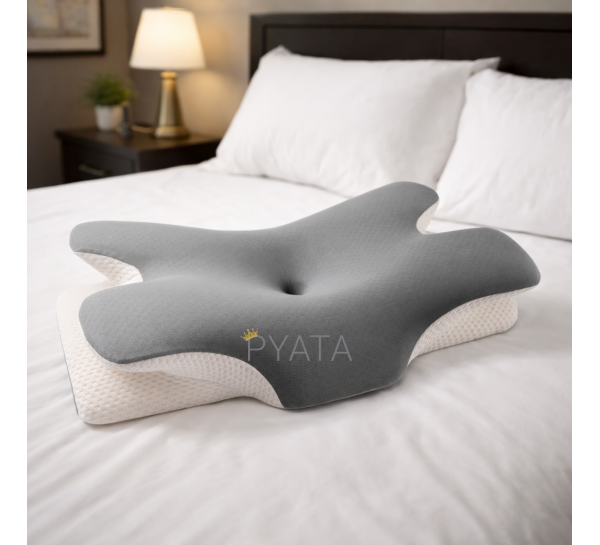 Ортопедична подушка з підтримкою шиї для сну на боці MULISOFT з пам'яттю (JM/6061)