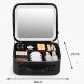 Косметичка-чемодан жіноча дорожня з дзеркалом і підсвіткою 26х23х11 см, Чорний (JM/7590)