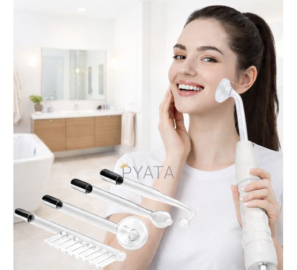 Дарсонваль косметологічний апарат з насадками для обличчя і волосся, імпульсний мікрострум, 10 Вт (JM/8568)