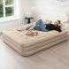 Надувне двоспальне ліжко 200×150×40 см із вбудованим насосом 220В, комплект 2 подушки, бежеве (JM/6063)