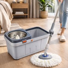 Ведро со шваброй Турбо 360 прямоугольное с автоматическим отжимом для влажной уборки 360° (1-2718) Ведро со шваброй Турбо 360 прямоугольное с автоматическим отжимом для влажной уборки 360° (1-2718)