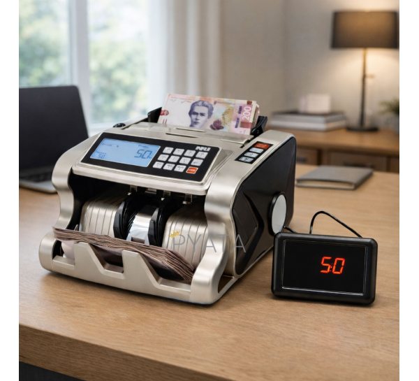 Лічильник банкнот NRJ AL-6600 UV/MG з перевіркою справжності, LCD дисплей, 1000 купюр/хв (JM/6197)