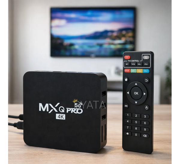 Смарт ТВ приставка-медиаплеер для телевизора Android 4GB/64GB з пультом керування MXQ 4K Pro (509/2654)