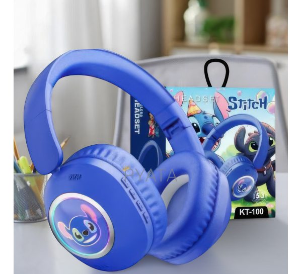 Бездротові накладні bluetooth  мультяшны навушники "Стіч" KT-100 (509/4665)