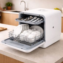 Посудомийна машина з резервуаром 6 л, настільна, 1100W, 4 режими миття, сушіння гарячим повітрям (509/4674)