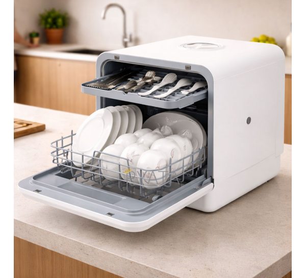 Посудомийна машина з резервуаром 6 л, настільна, 1100W, 4 режими миття, сушіння гарячим повітрям (509/4674)