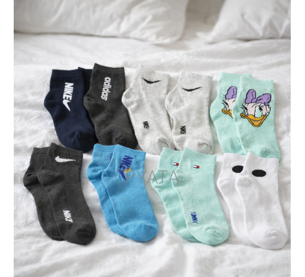 Набір демісезонних дитячих шкарпеток 12 шт 26-35 розмір текстиль випадкові кольори