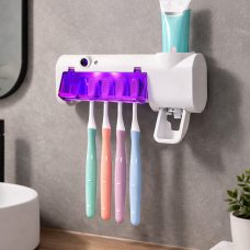 Тримач для зубних щіток з УФ стерилізатором та дозатором зубної пасти BRUSH STERILIZER USB 1500 мА (Х11/0408)