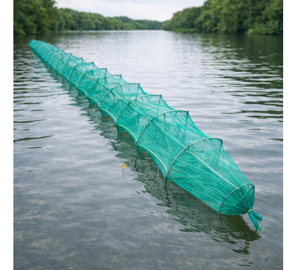 Розкладна раколовка гармошка кордова сітка 18 входів 10 м 25х40 см осередок 20 мм