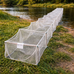 Розкладна раколовка гармошка кордова сітка 16 м 60х40 см осередок 10 мм Білий