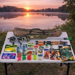 Риболовний набір аматорський BoyaBY Delta 200g з котушками Cobra CB440, повний комплект спорядження 30в1