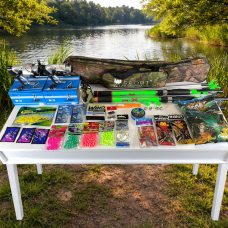 Професійний набір рибалки PRO 30 предметів №2, 2 вудилища 2,7 м, котушки Cobra CB440 та аксесуари, Зелений