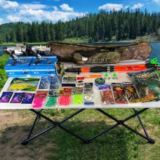 Професійний набір рибалки PRO 30 предметів №2, 2 вудилища 3 м, котушки Cobra CB440 та аксесуари, Помаранчевий