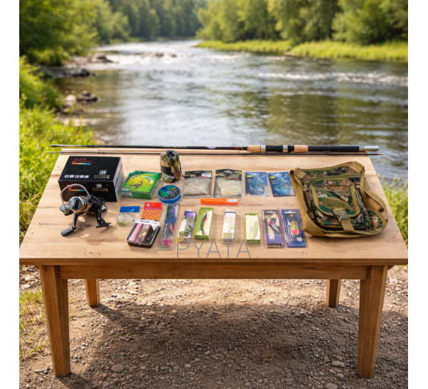 Набір для риболовлі "На хижака" 20 предметів + сумка в подарунок, вудилише 2,7 м №4