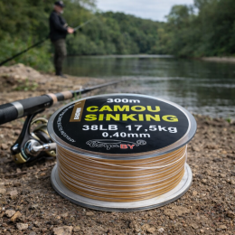 Нейлоновий волосінь для рибалки BoyaBY Camou Sinking 0,4mm 17,5 kg 38LB 300m Бежевий