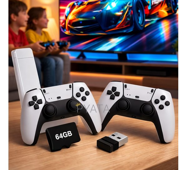 Ігрова приставка Game Stick M15 Plus 4K 64GB 20000 ігор HDMI консоль для телевізора з 2 джойстиками (Х05/4675)