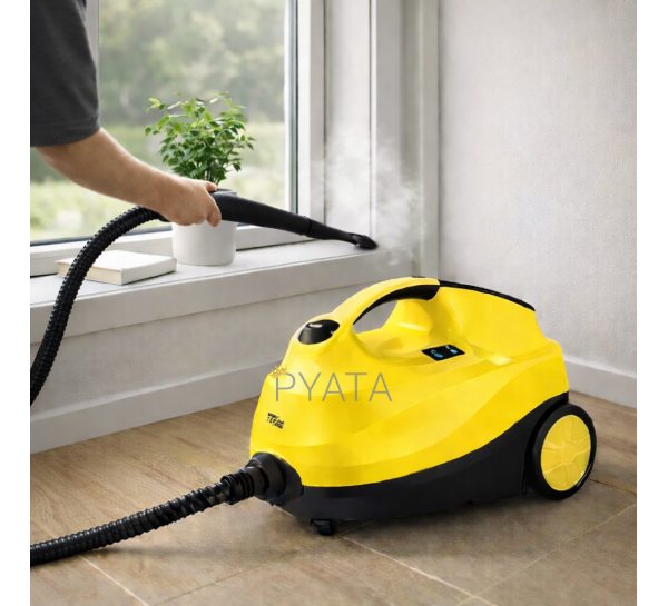 Пароочисник Zepline ZP-7782 4000 Вт 1.6 л потужний парогенератор для дому, підлоги, плитки 4 бар, Жовтий (Х38)