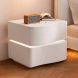 Приліжкова тумба MBXFO1 біла з LED підсвіткою, екошкіра 50×43×42 см (Х59/17583)