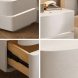 Приліжкова тумба MBXFO1 біла з LED підсвіткою, екошкіра 50×43×42 см (Х59/17583)
