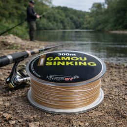 Нейлоновая леска для рыбака BoyaBY Camou Sinking 300м, 20LB, 9.3кг, 0,25мм Бежевый