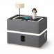 Тумба приліжкова XF01 з Bluetooth колонкою, зарядкою Qi, LED підсвіткою та USB 50×41×48, Сірий (Х59/17589)