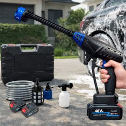 Акумуляторна міні мийка високого тиску MD-11 30 бар 1100W портативна автомийка з 2 акумуляторами кейс(12)