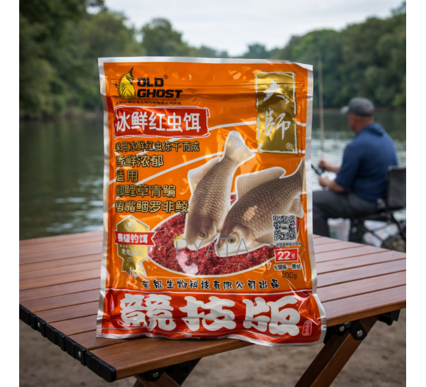 Насадка для риболовлі херабуна Old Ghost Мотиль свіжоморожений 450 г