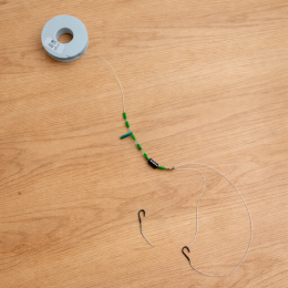 Готовая снасть с 2 крючками для рыбалки Херабуна 5,4м #1,5